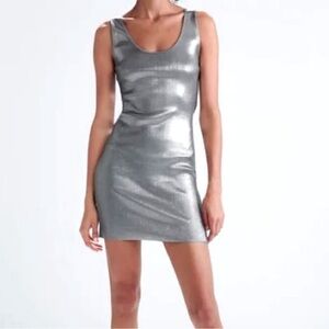 Zara metallic body-con dress
